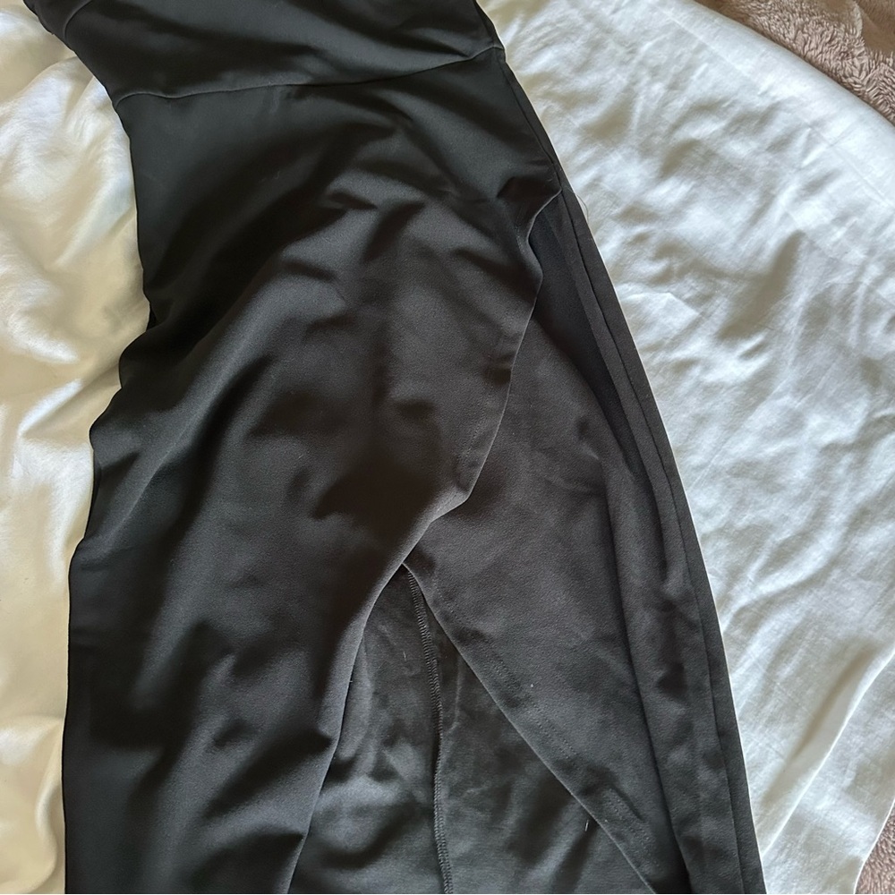 Black Ruffle Midi Dress - Picture 2 of 8